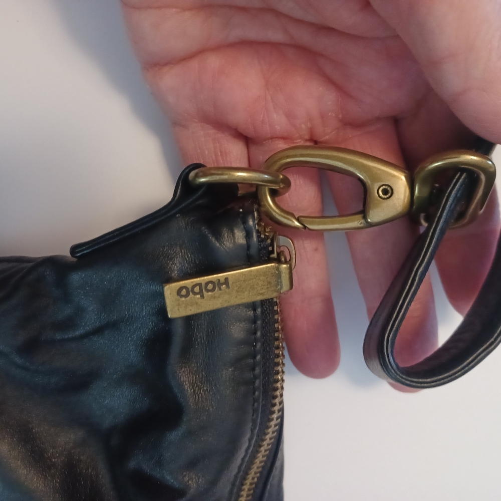 Hobo International Leather Shoulder Bag Crossbody Purse Black - Picture 3 of 8